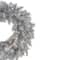 24" Pre-Lit Silver Tinsel Artificial Christmas Wreath